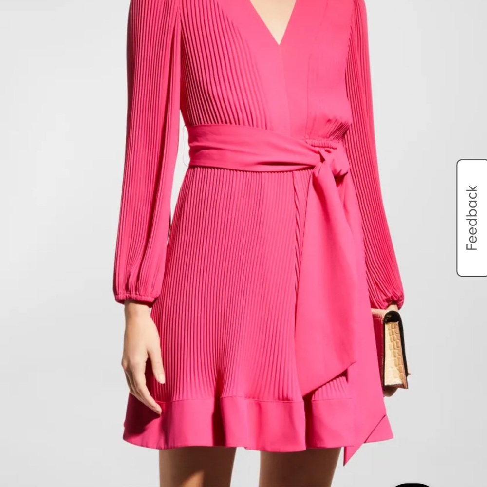 Milly Vibrant Pink Long Sleeve Dress